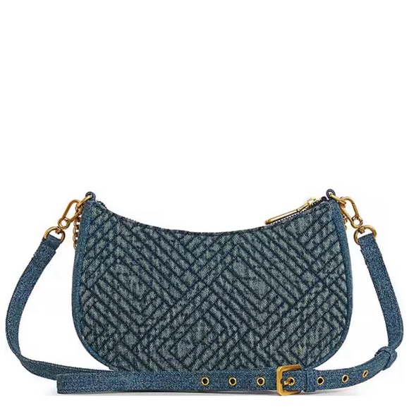 NWT Karl Lagerfeld Denim Shoulder Crossbody Bag - Picture 3 of 12